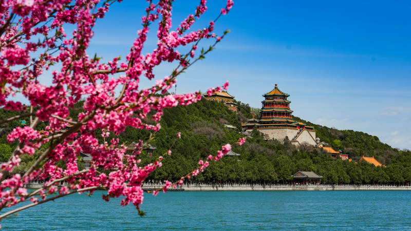 春日颐和园美景图片