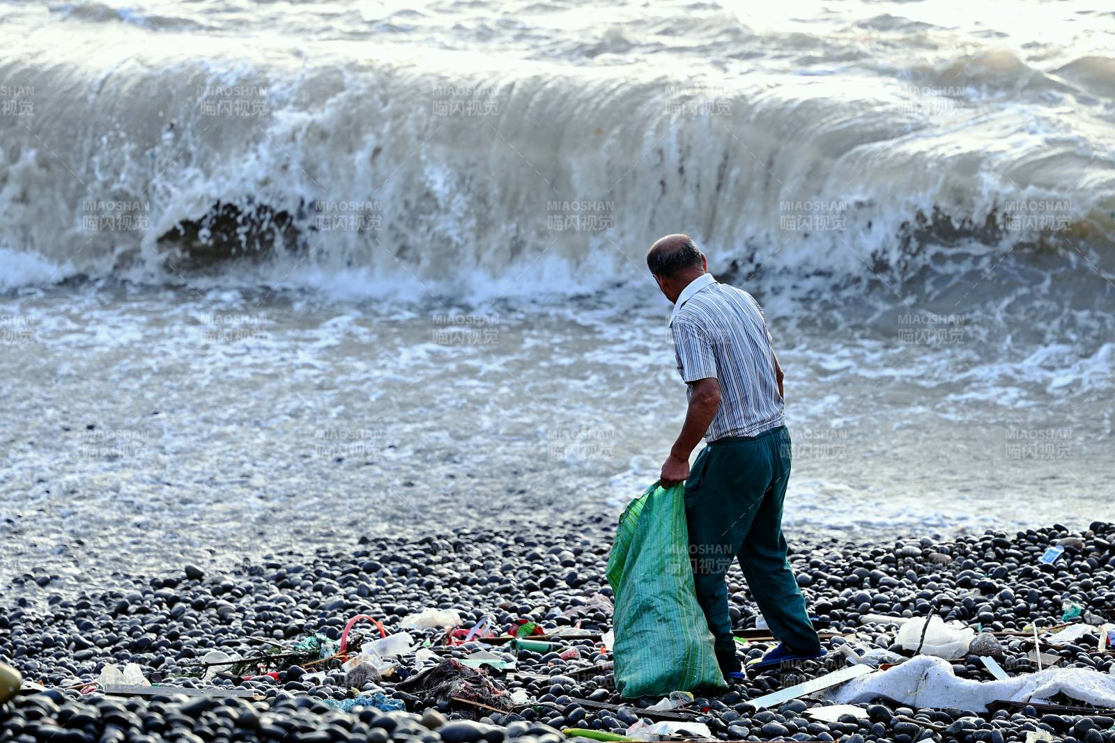 海滩拾荒者图片