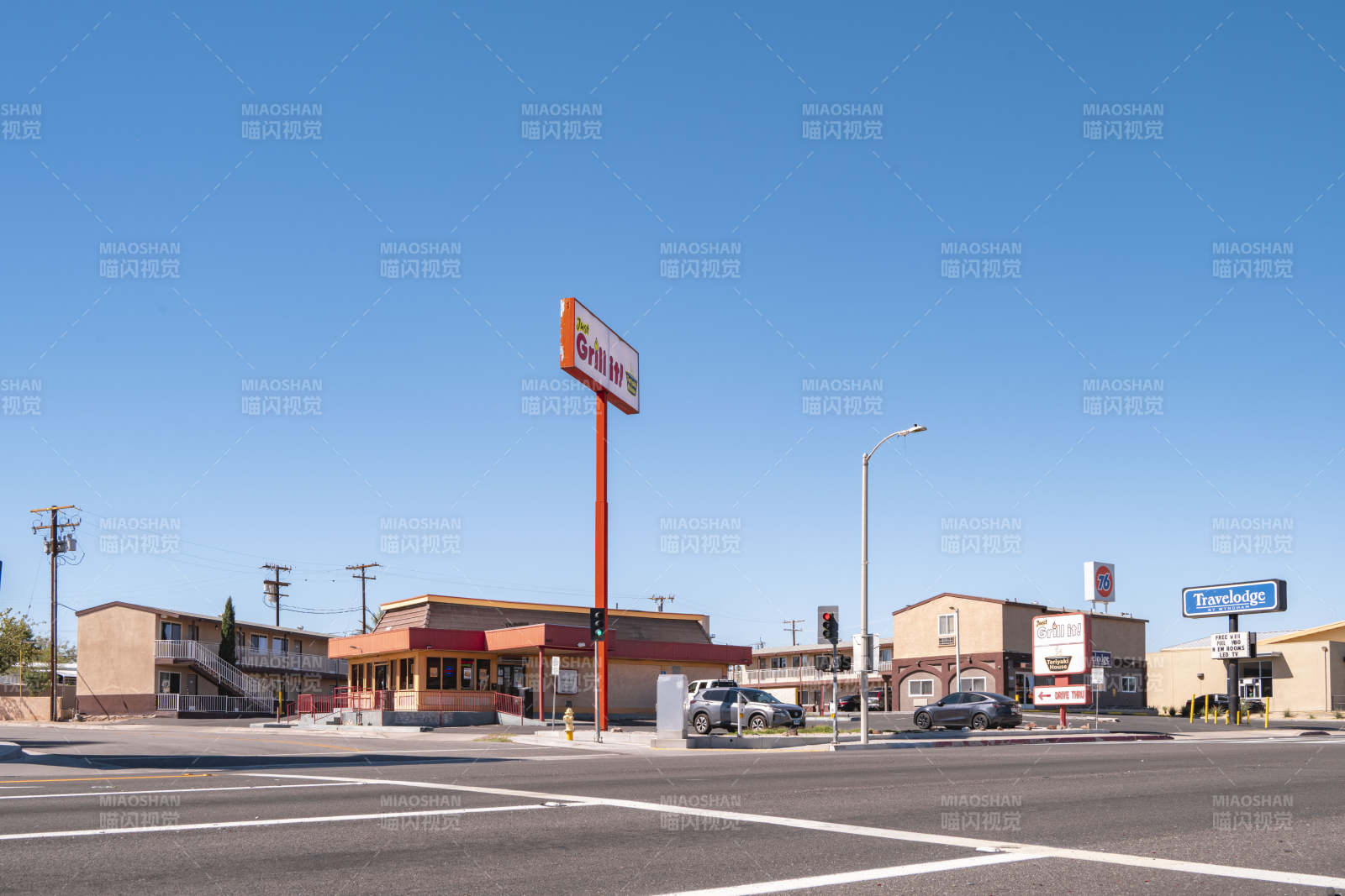 加油站街景图图片