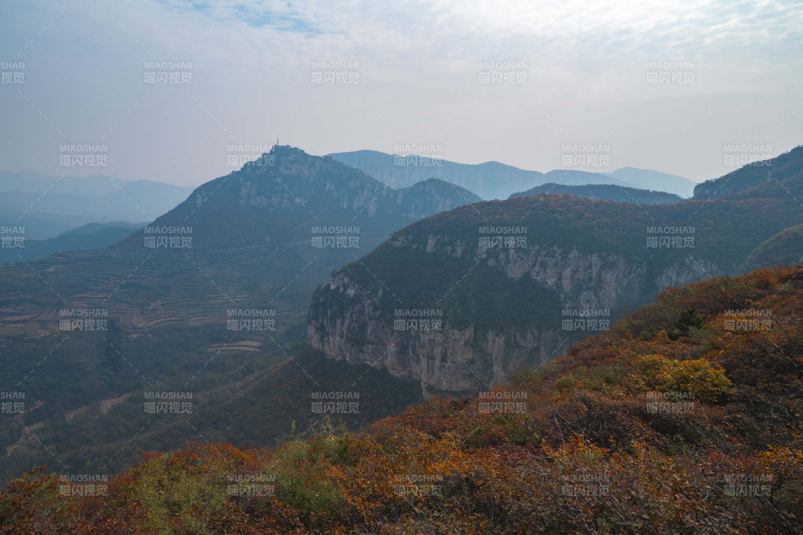 秋山层林尽染图片