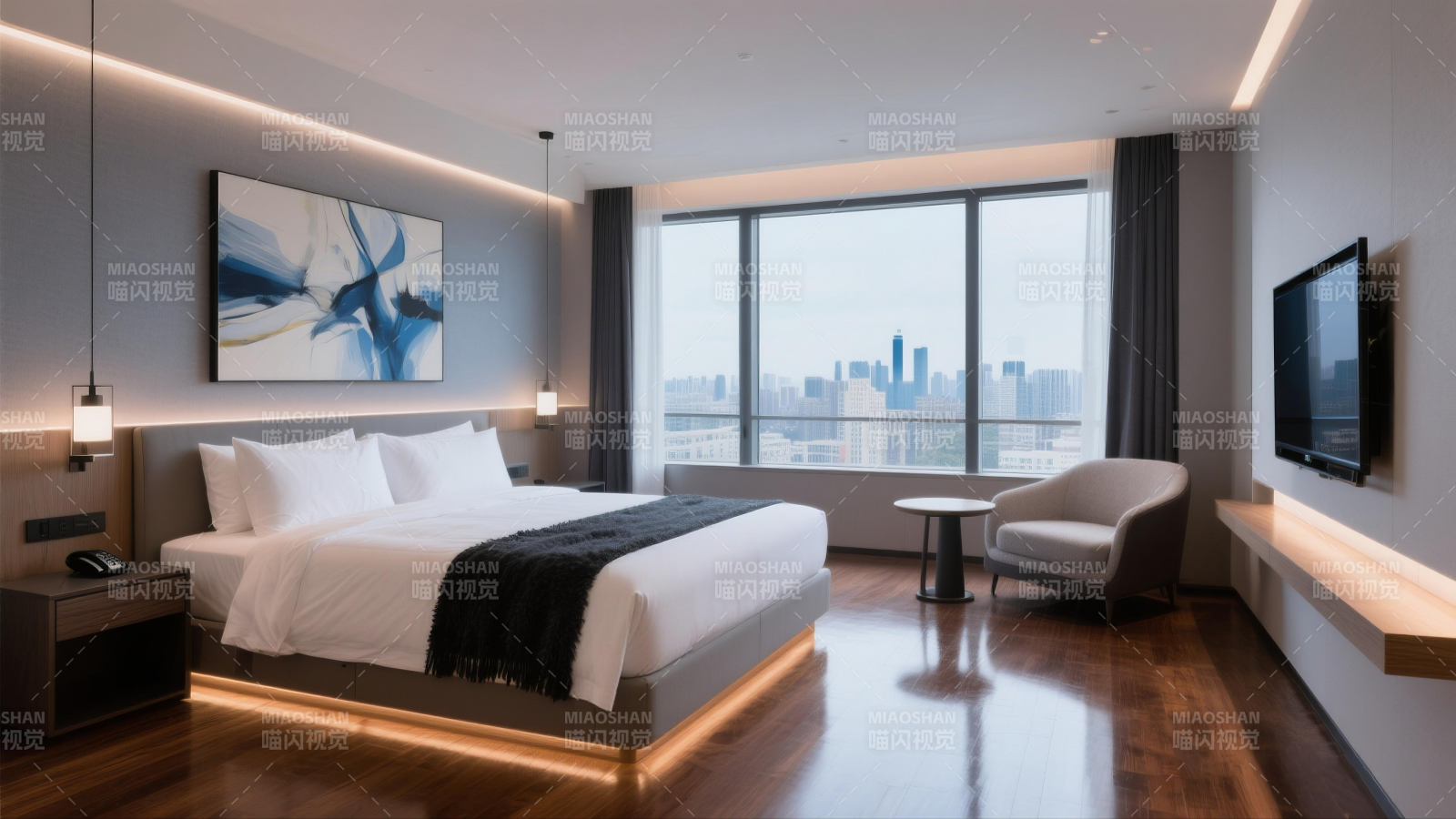 现代都市豪华客房图片