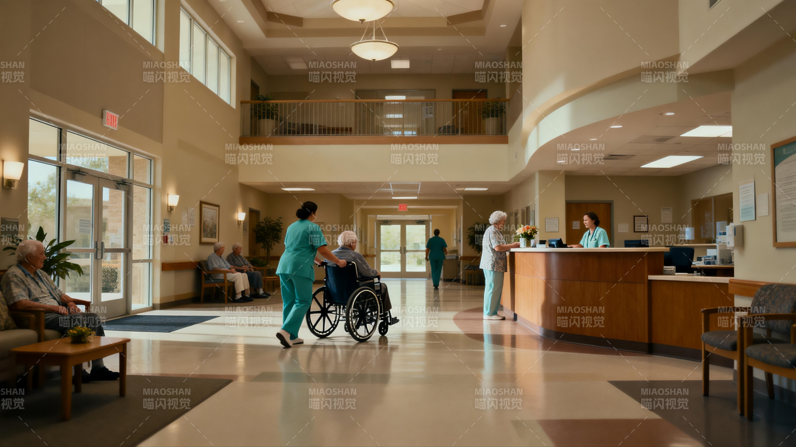 医院大厅温馨场景图片