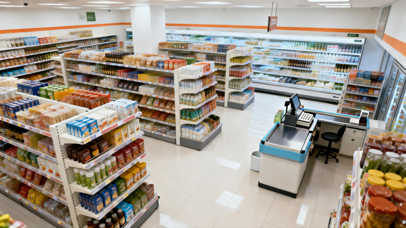 超市内部全景图图片