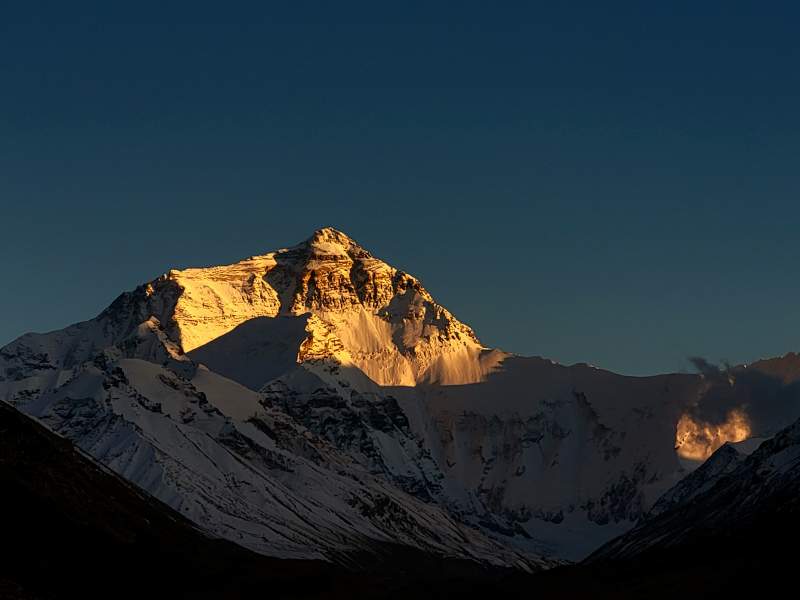 珠峰 日照金山图片
