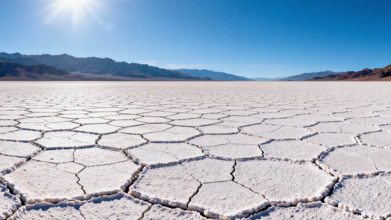 盐湖裂纹大地图片