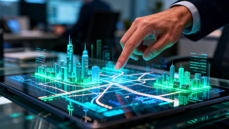 智能城市触控未来图片