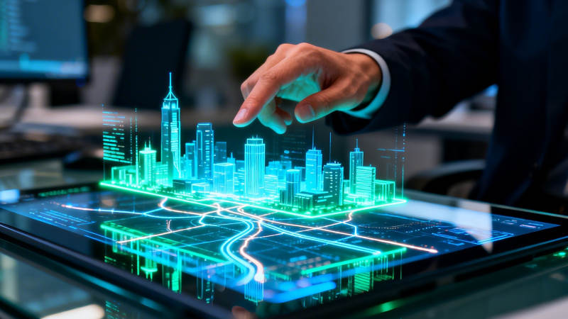 智能城市未来图景图片