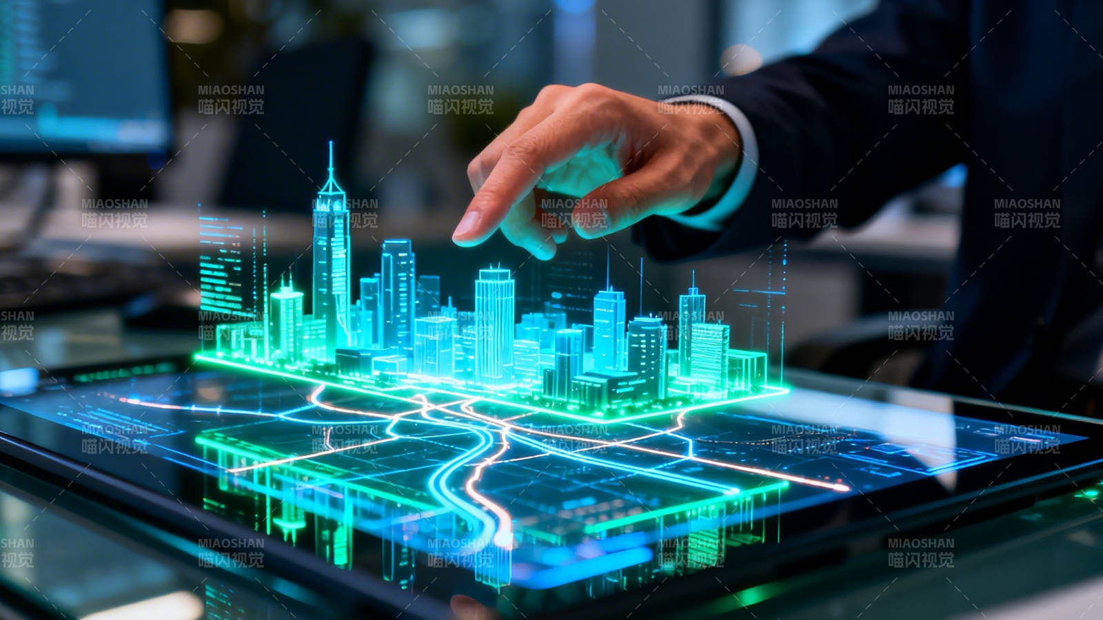 智能城市未来图景图片