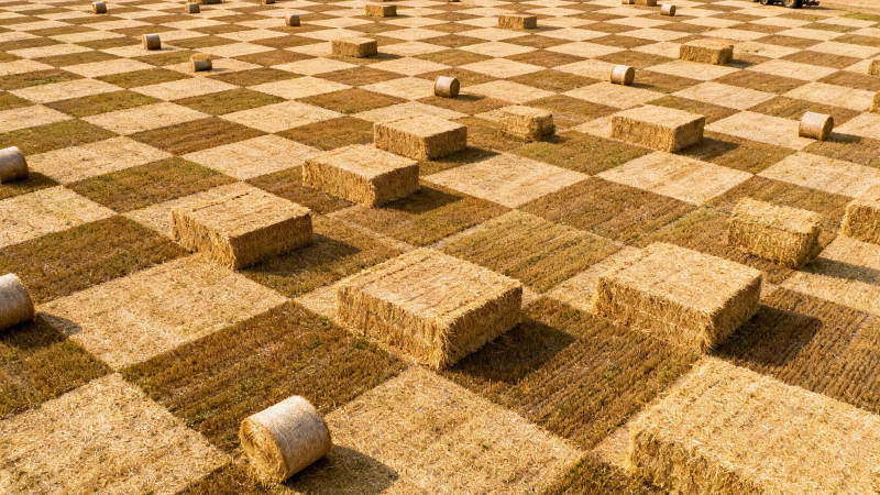 棋盘上的草垛图片