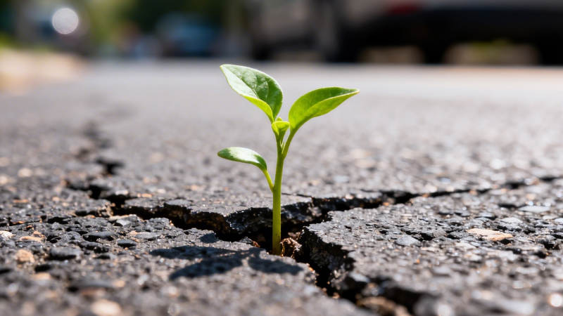 裂缝中的希望图片