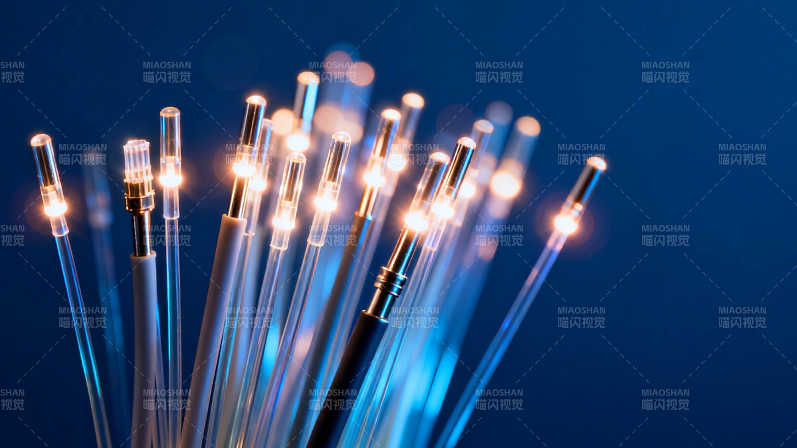 光纤闪耀光芒图片