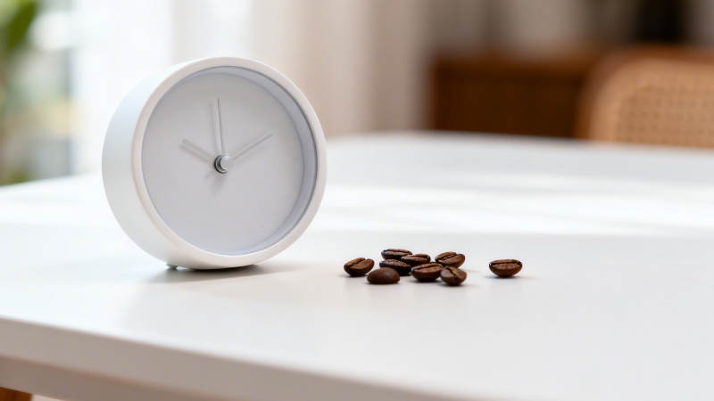 时钟与咖啡豆图片