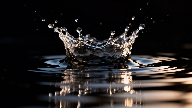 水滴溅起瞬间图片