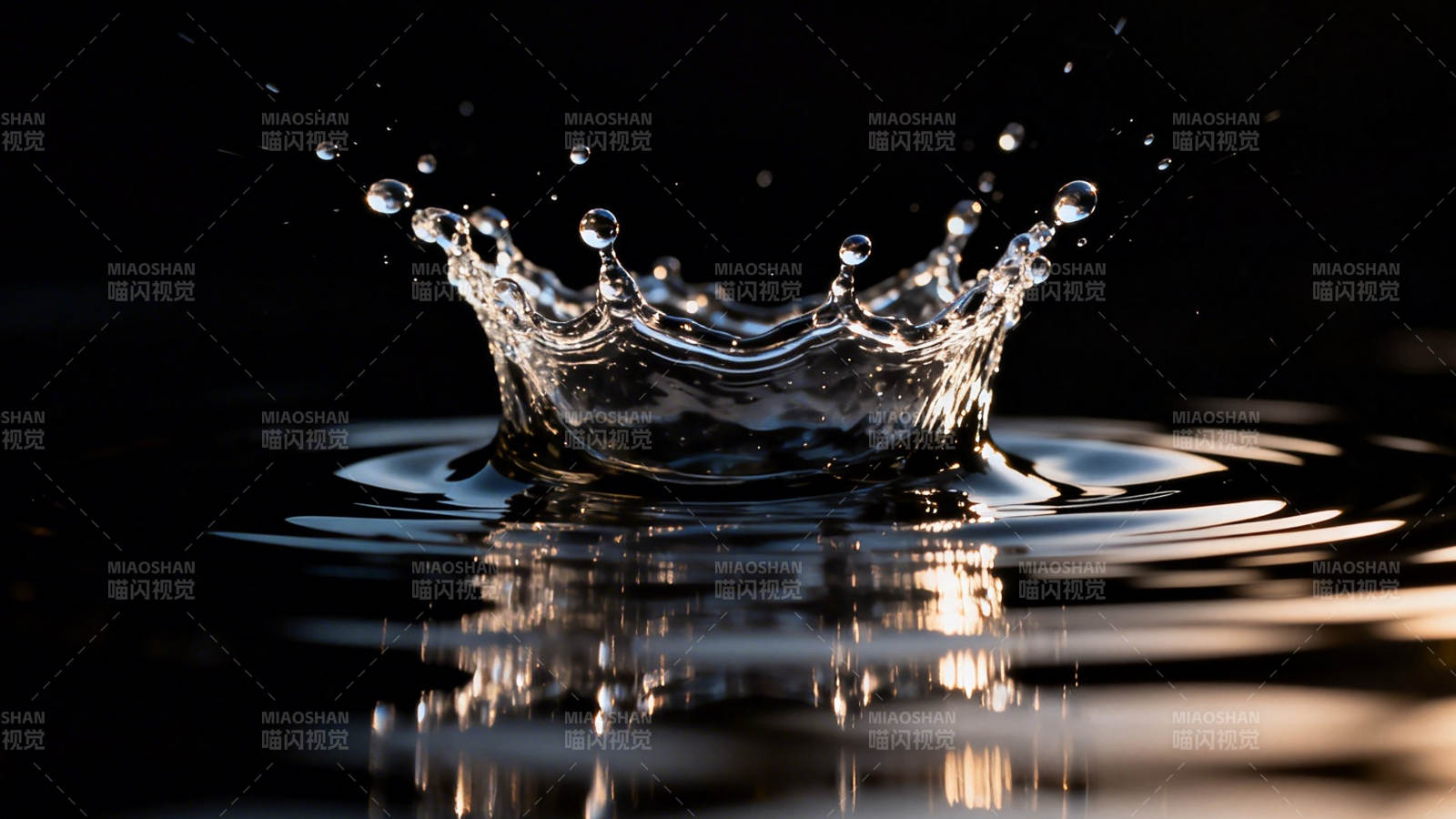 水滴溅起瞬间图片