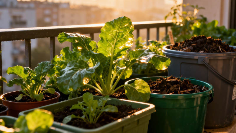 阳台绿植生机盎然图片