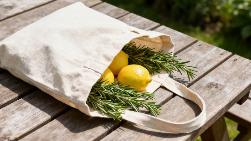 柠檬与迷迭香袋图片