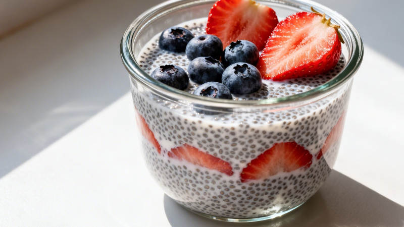 奇亚籽水果杯图片