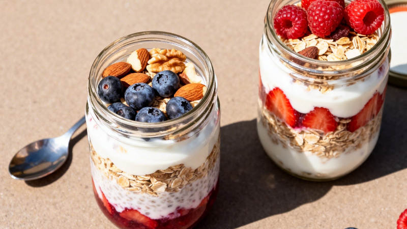 水果燕麦杯图片