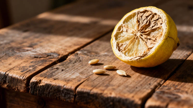 干柠檬与种子图片