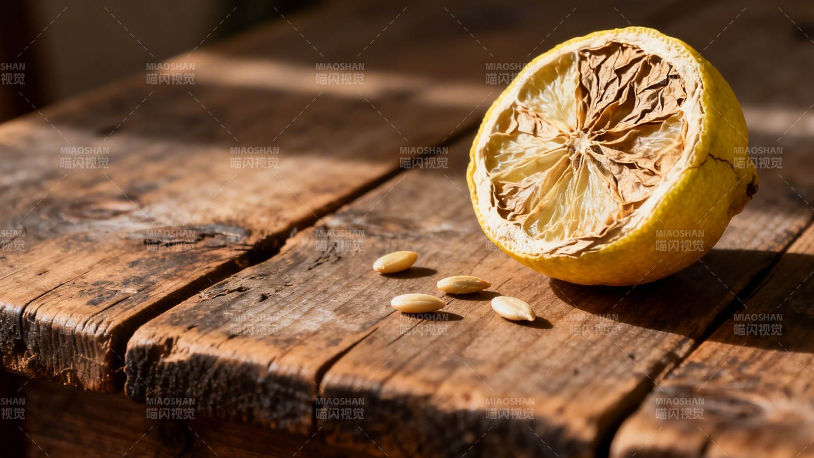 干柠檬与种子图片