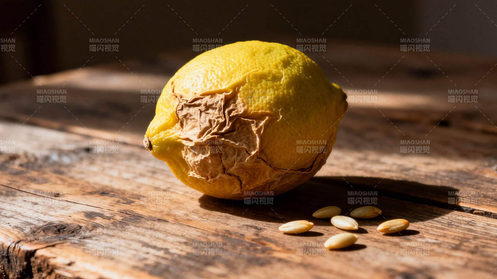 柠檬与种子静物图片