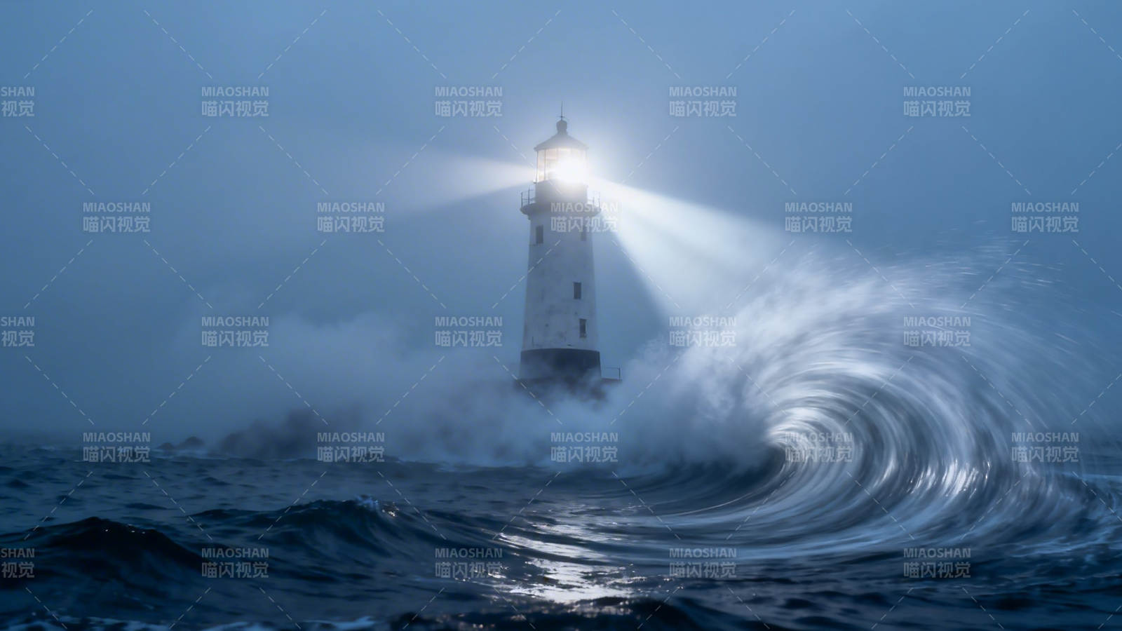 灯塔破浪 光耀海天图片
