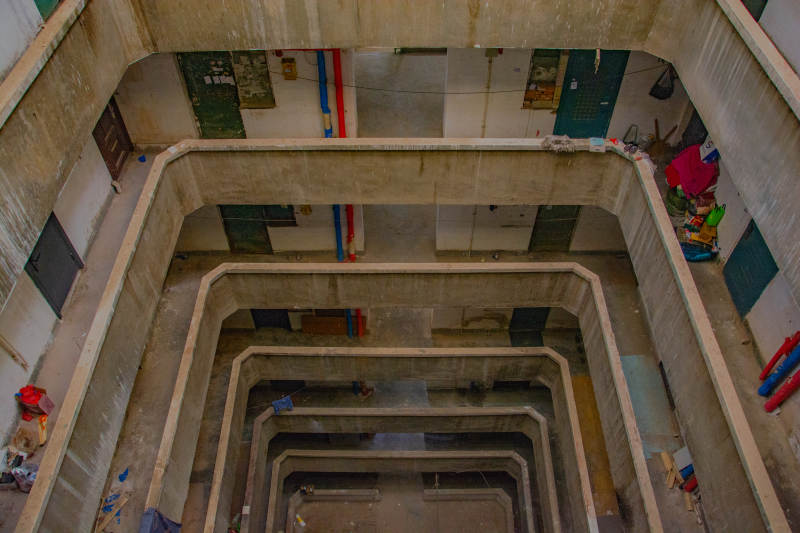 螺旋楼梯的俯视图图片