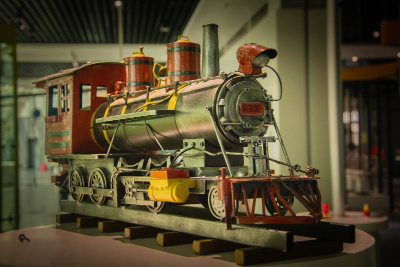 复古蒸汽火车模型图片