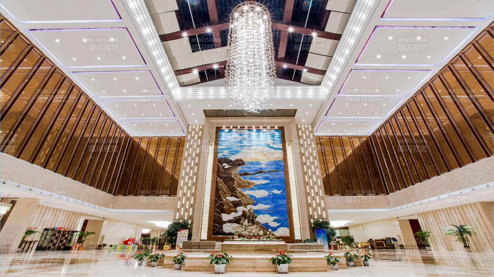 豪华大厅壁画璀璨图片