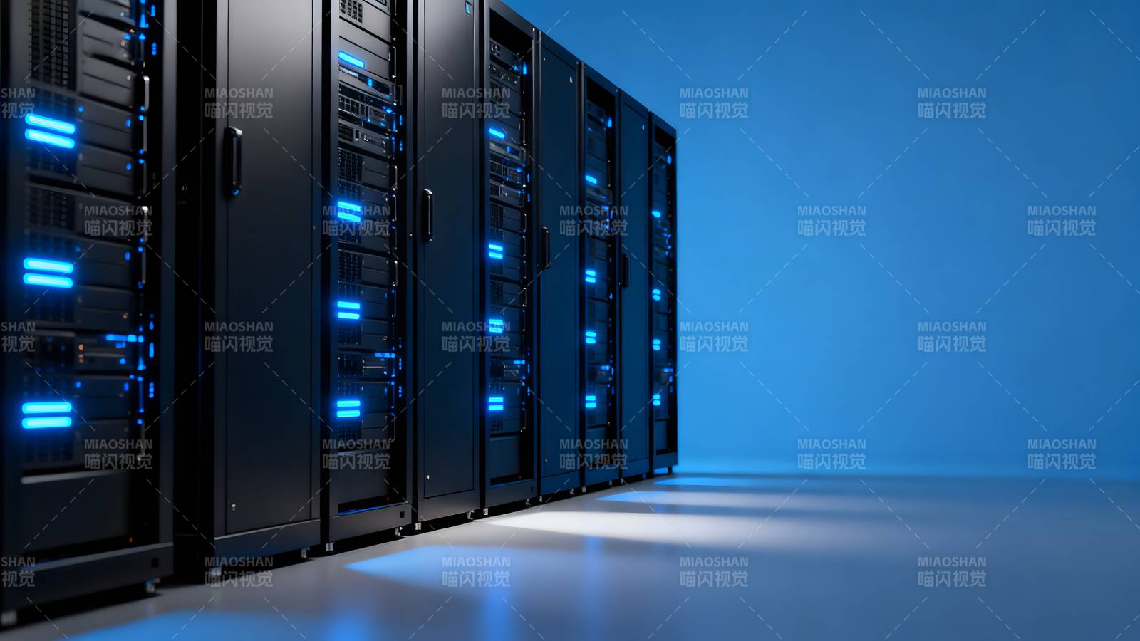 服务器机房夜景图片