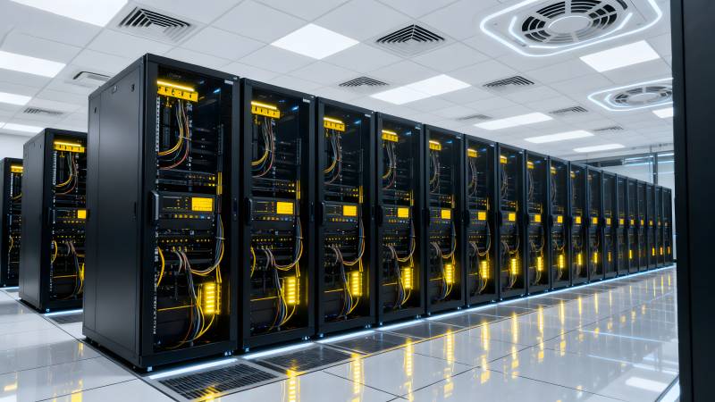 数据中心服务器阵列图片