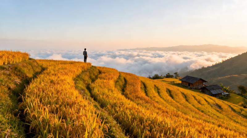 云海梯田晨曦图片
