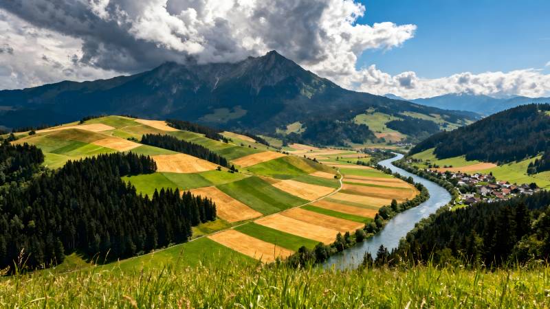 山川田园风光图片