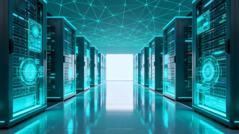 未来数据中心走廊图片