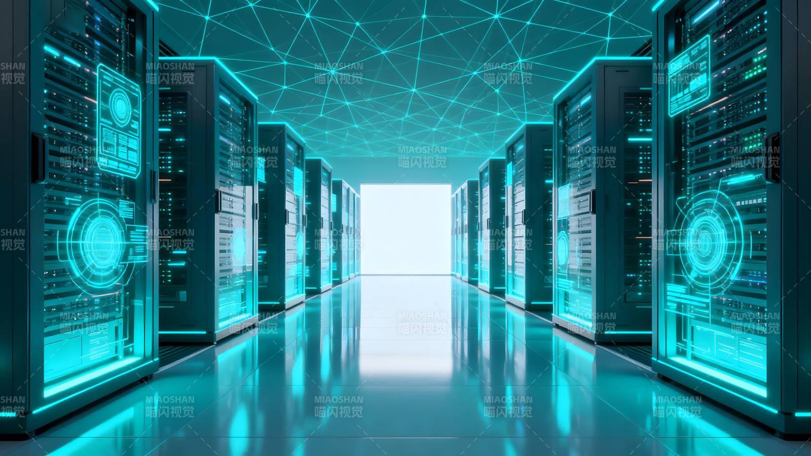 未来数据中心走廊图片