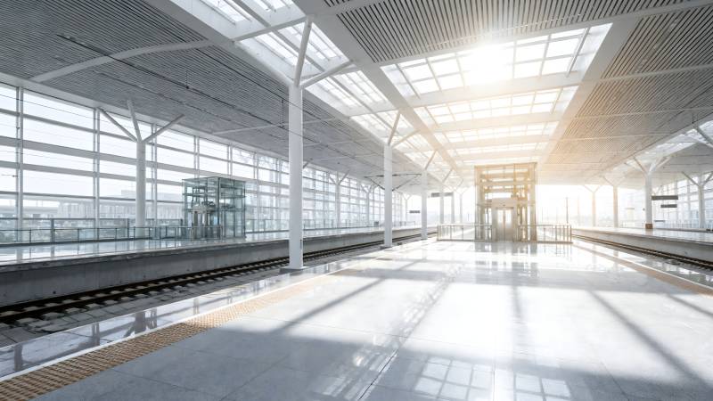 现代车站站台图片