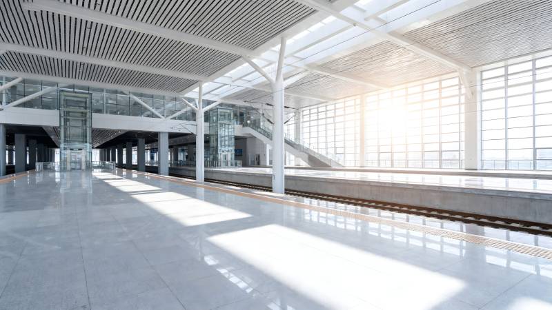 现代车站候车厅图片