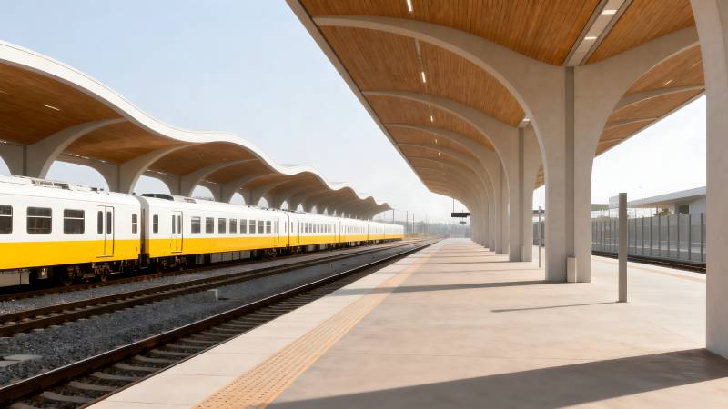 现代高铁站台图片