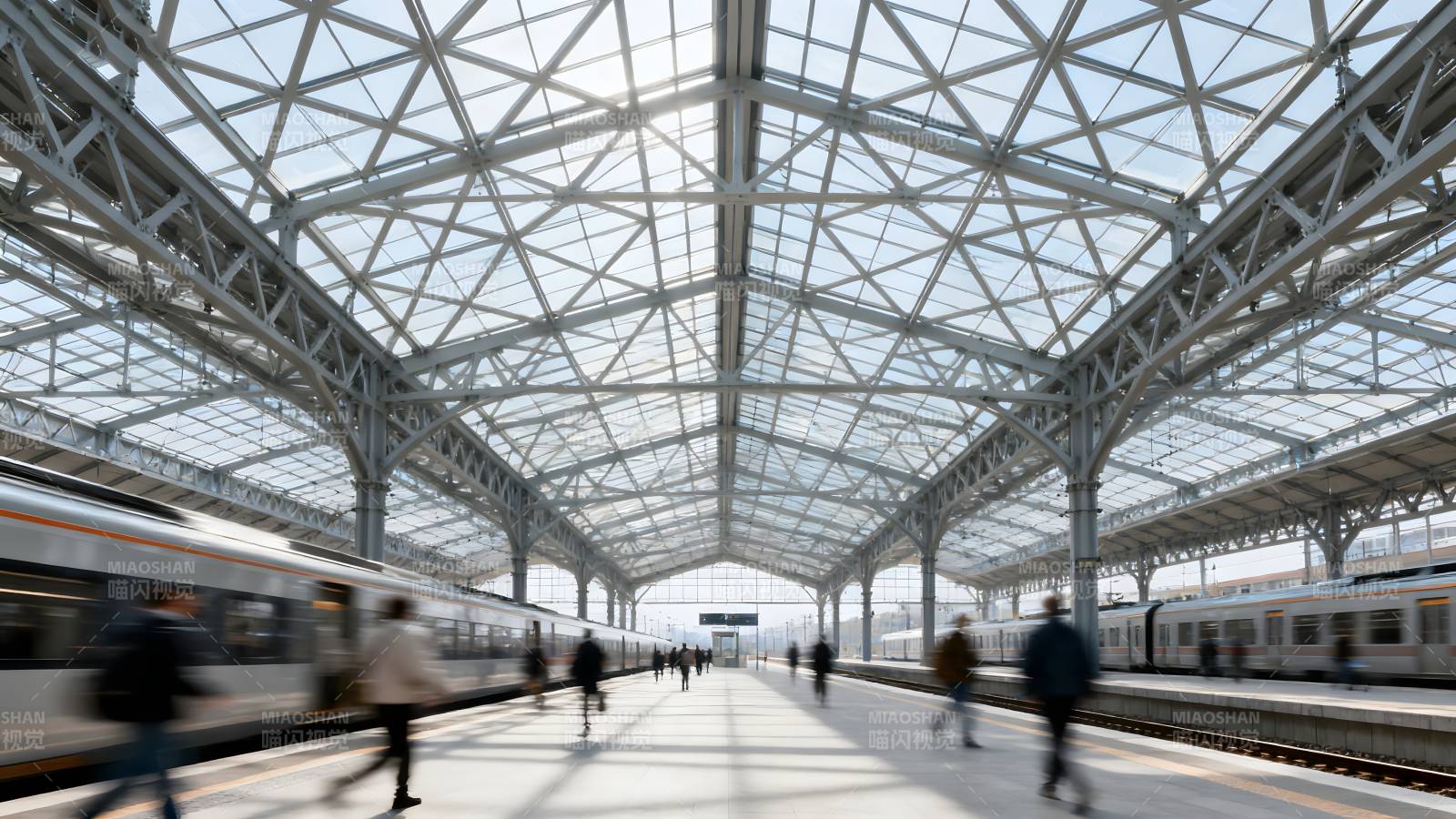 现代车站繁忙景象图片