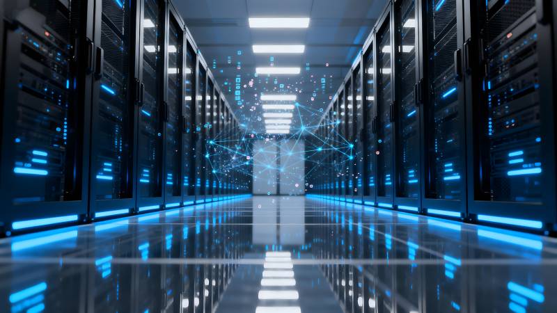 未来数据中心走廊图片