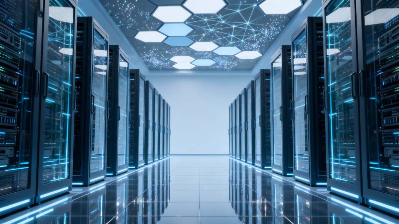 未来数据中心走廊图片