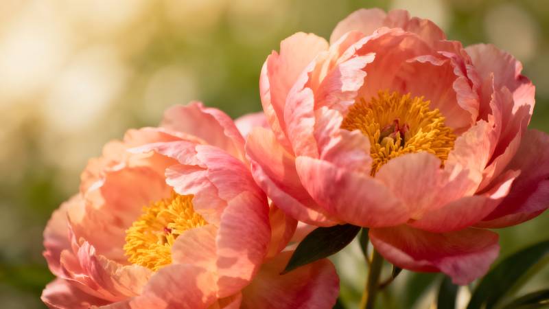 粉红牡丹绽放图片