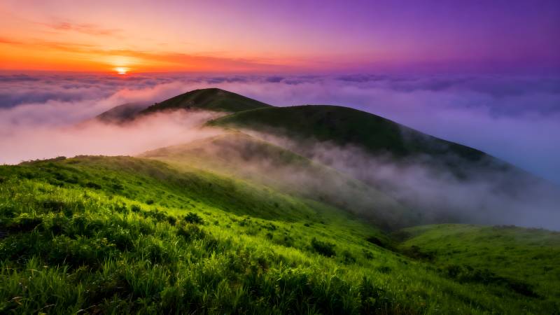 云海日出山景图片