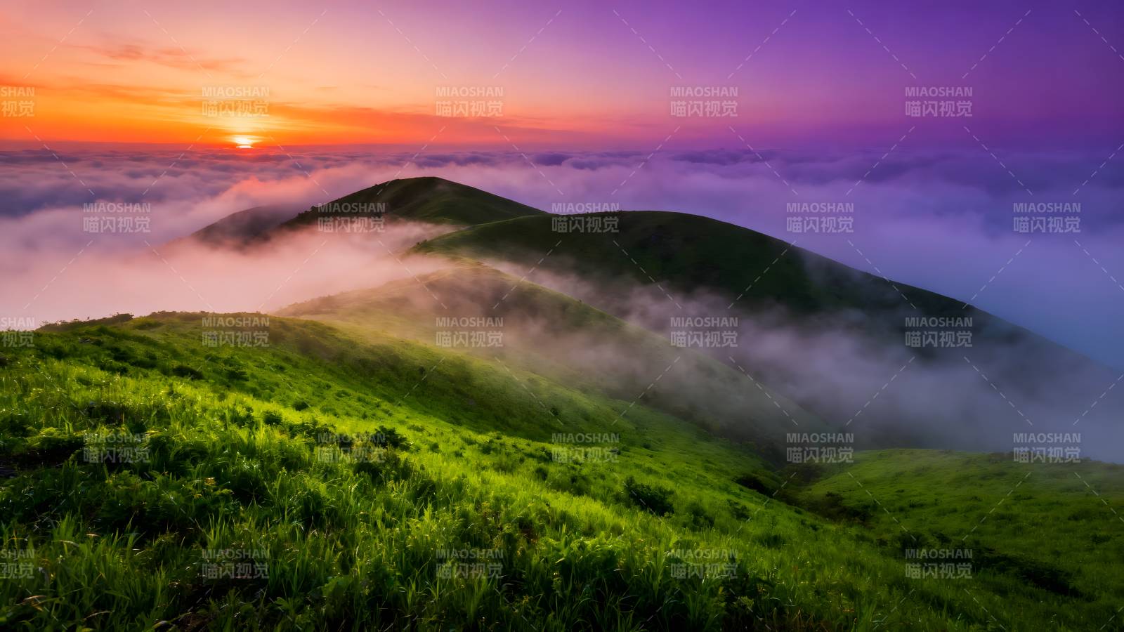 云海日出山景图片