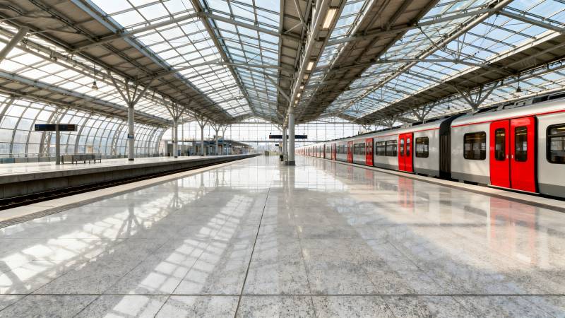 现代车站站台图片