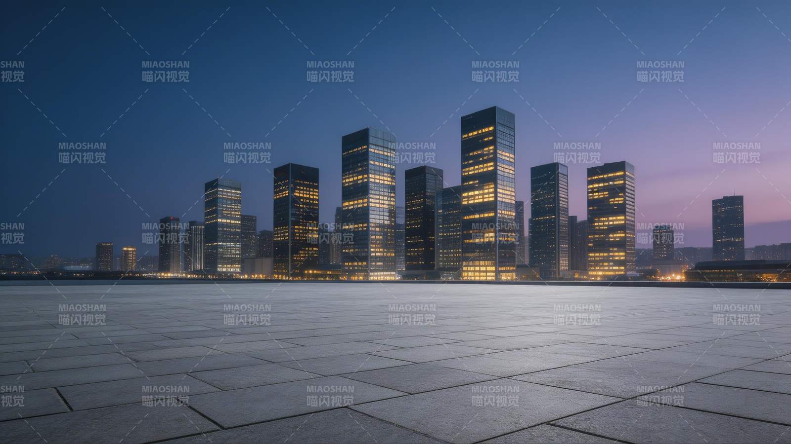 城市夜景天际线图片