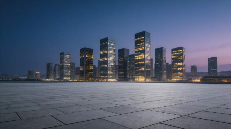 城市夜景天际线图片