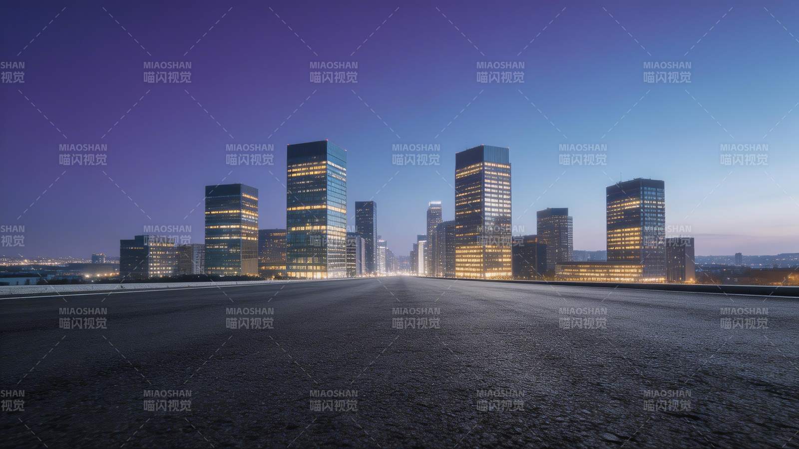 城市夜景天际线图片