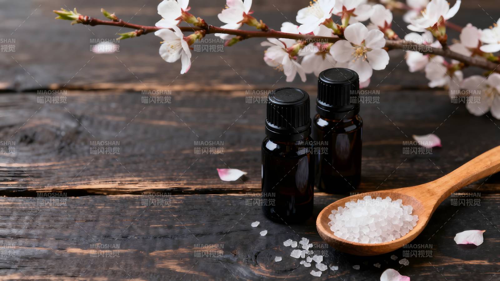 樱花与精油静谧之美图片