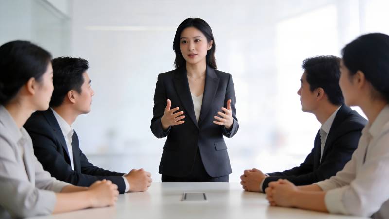 职场会议讨论图片